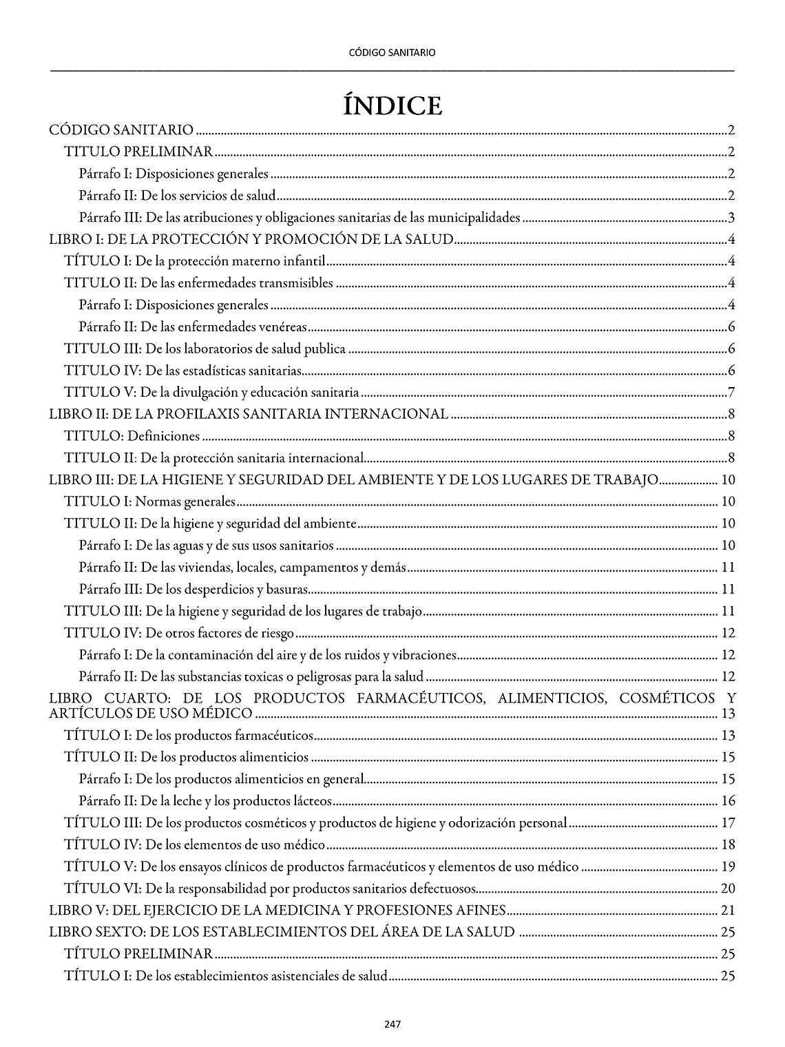 Código Sanitario + Apéndice (Tapa Dura Carta) 4