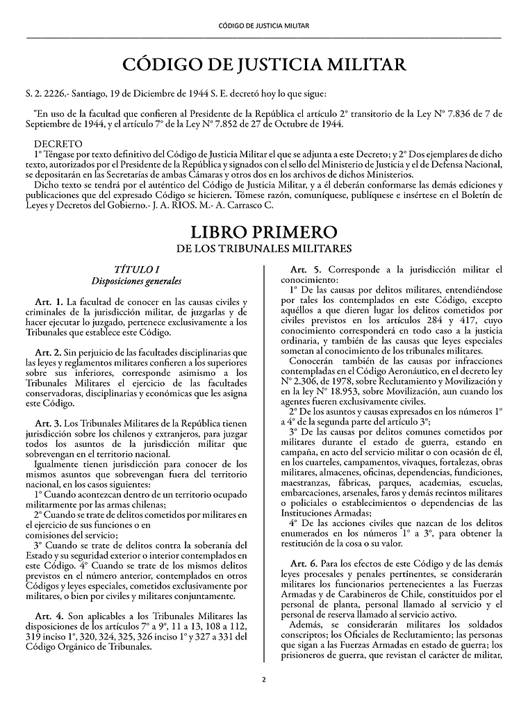 Código de Justicia Militar (Tapa Dura A5)  2