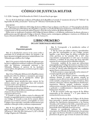 Código de Justicia Militar (Tapa Termolaminada Carta) 