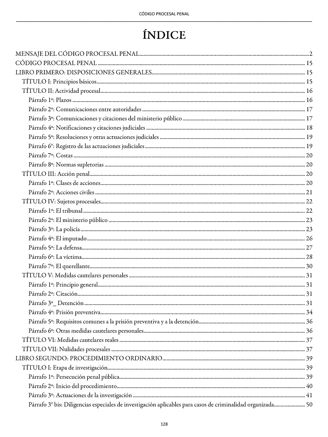 Código Procesal Penal (Tapa Termolaminada Carta)  3