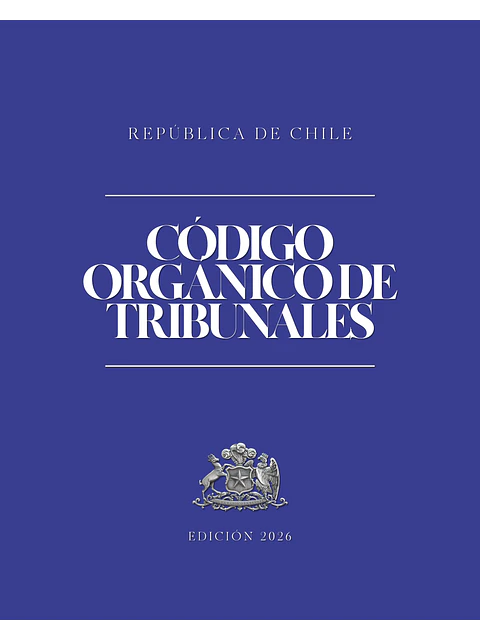 Código Orgánico de Tribunales (Tapa Dura A5) 1