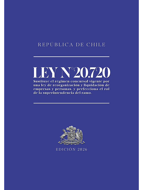 Ley N°20.720 (Tapa Dura A5)  1