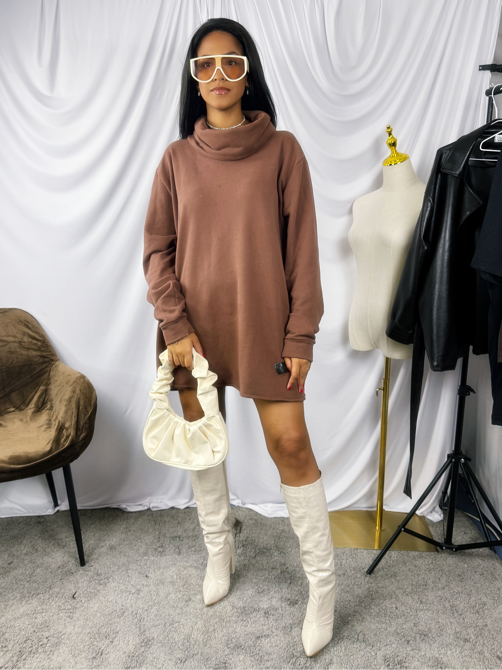 Vestido de Moletom Gola  Fatal 2