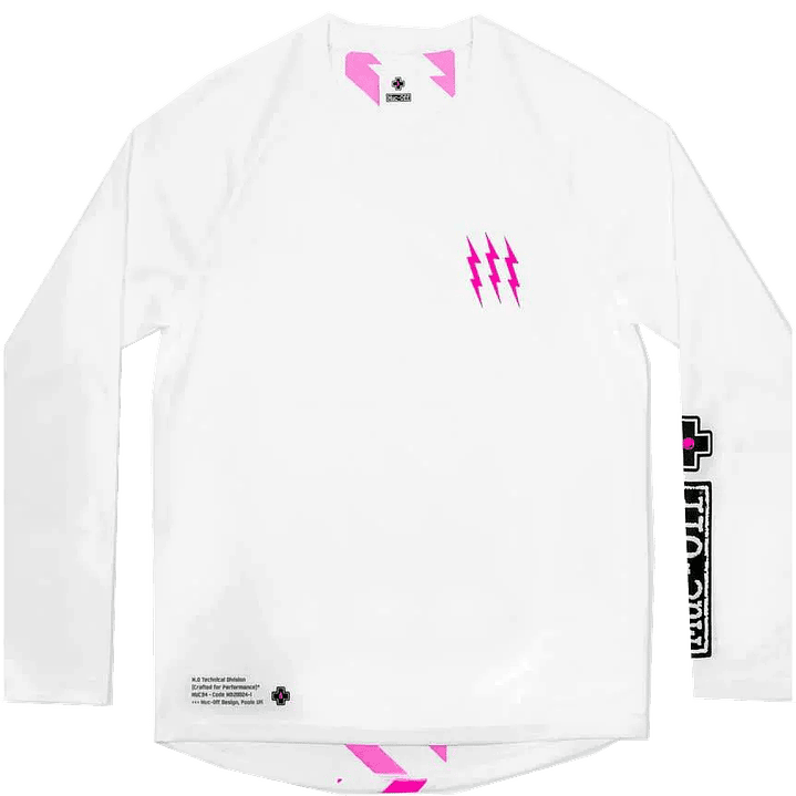 Muc-Off Long Sleeve Riders Jersery White L (20489)