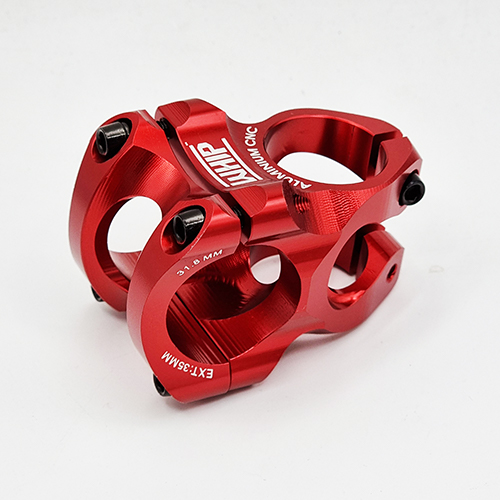 TEE WHIP ALEACION CNC LARGO 35MM CLAMP 31.8 ROJO DISPLAY WHIP