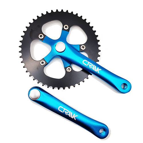 Volante Crank aluminio 48T X 170 MM AZUL CRANK