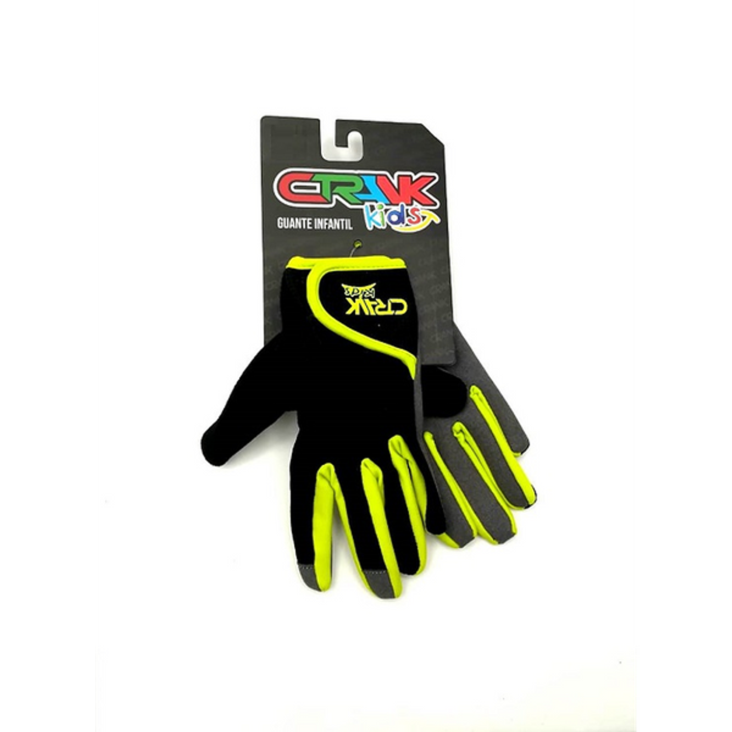 GUANTE CRANK KID DEDO LARGO NIÑO BLACK GREEN T/S KAPRA