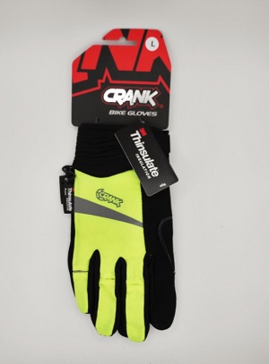 Guante Crank largo Invierno Touch Verde neon/Negro T.XL CRANK
