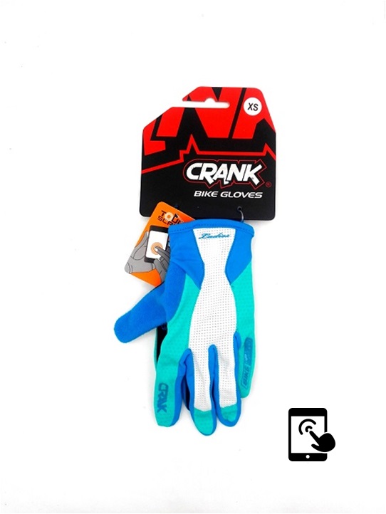 GUANTE CRANK WOMAN TOUCH TURQUESA T/XS CRANK