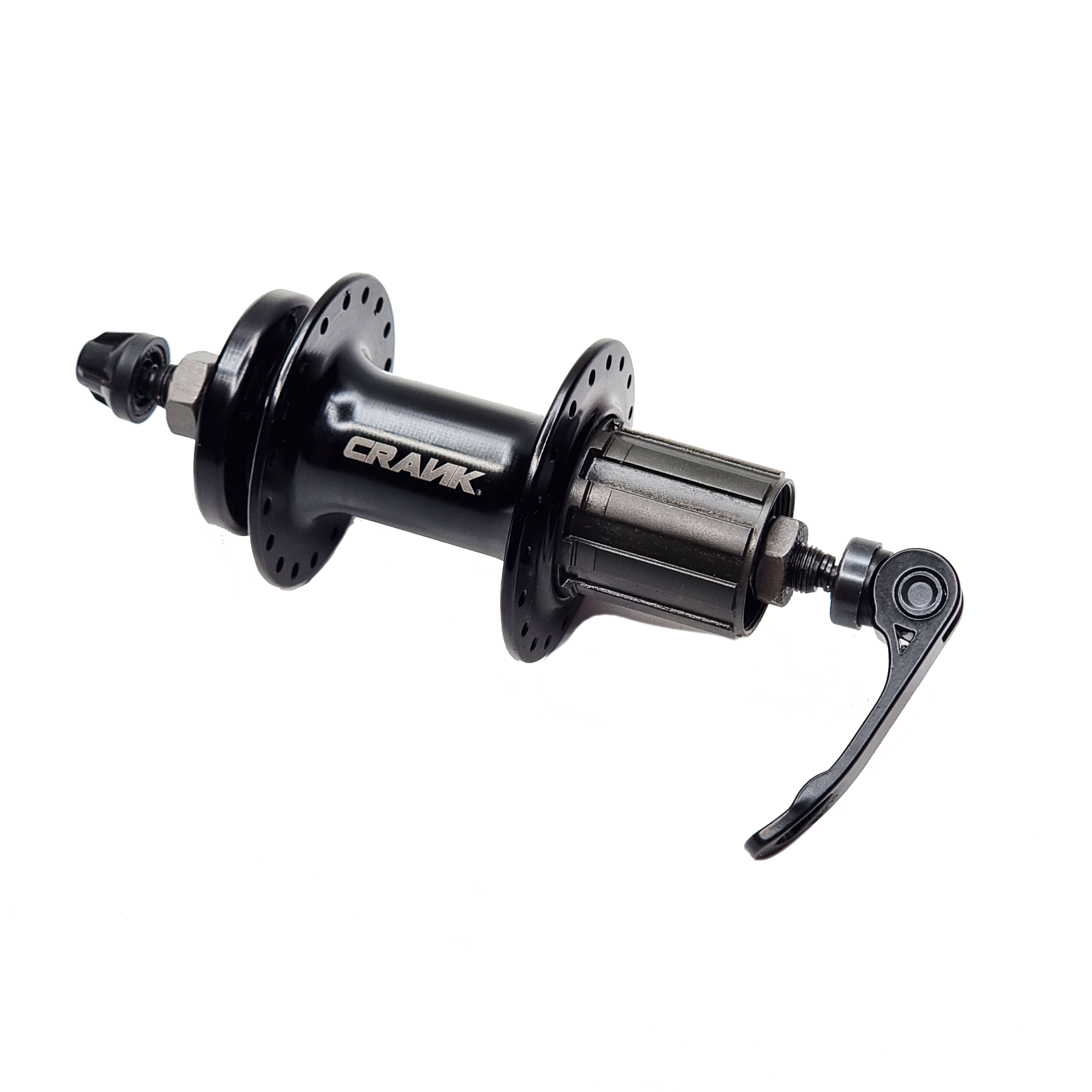 MAZA SELLADA TRASERA DISCO CRANK ALUMINIO 36H NEGRA C/BLOQUEO CASSETTE