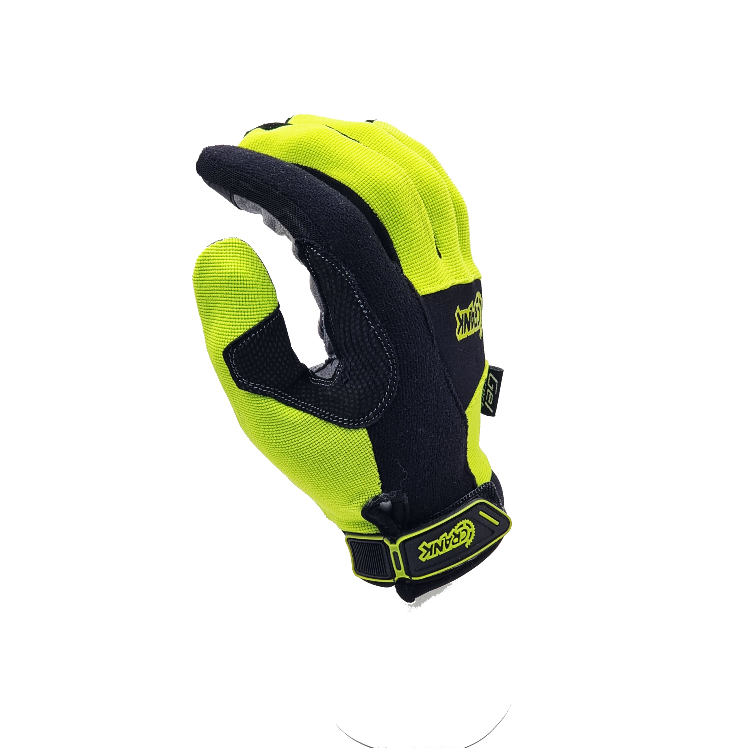 Guante Crank Largo Touch Highlight Yellow/Negro T/Xl CRANK