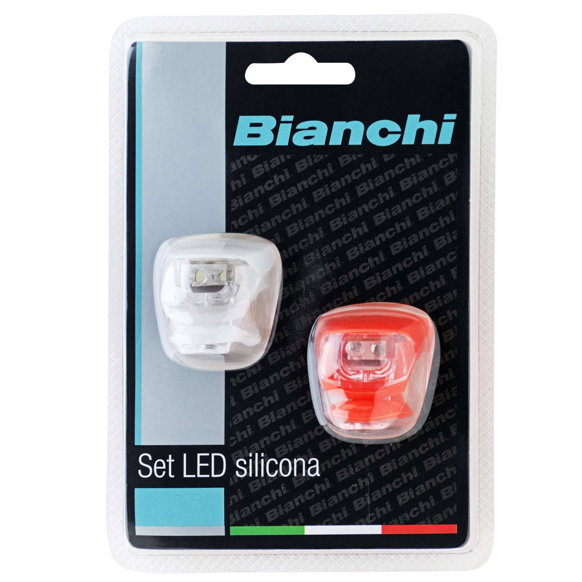 Set 2 Luces Led De Silicona Delantera Trasera Para Bicicleta Rojo Blanco