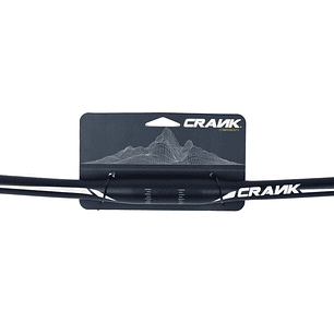 MANUBRIO CRANK FLAT BLACK/WHITE 31.8X800 MM DOUBLE BUTTED TUBES