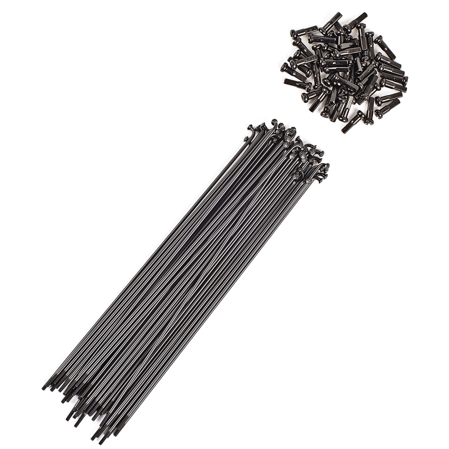 GRUESA RAYOS NEGRO 292MM, 14G, STEEL, CON NILPLE NEGRO 16MM