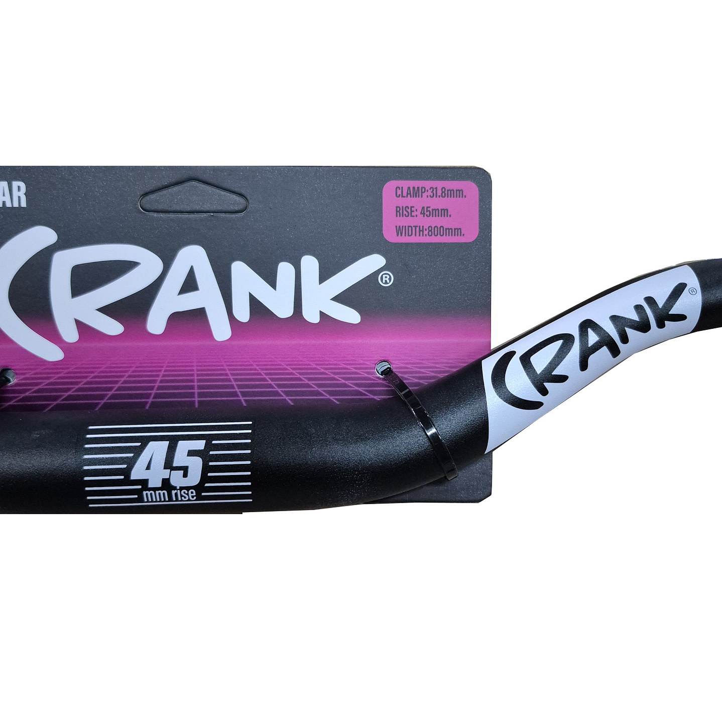 MANUBIO CRANK 800MM,45MM RISE NEGRO LOGO BLANCO 3