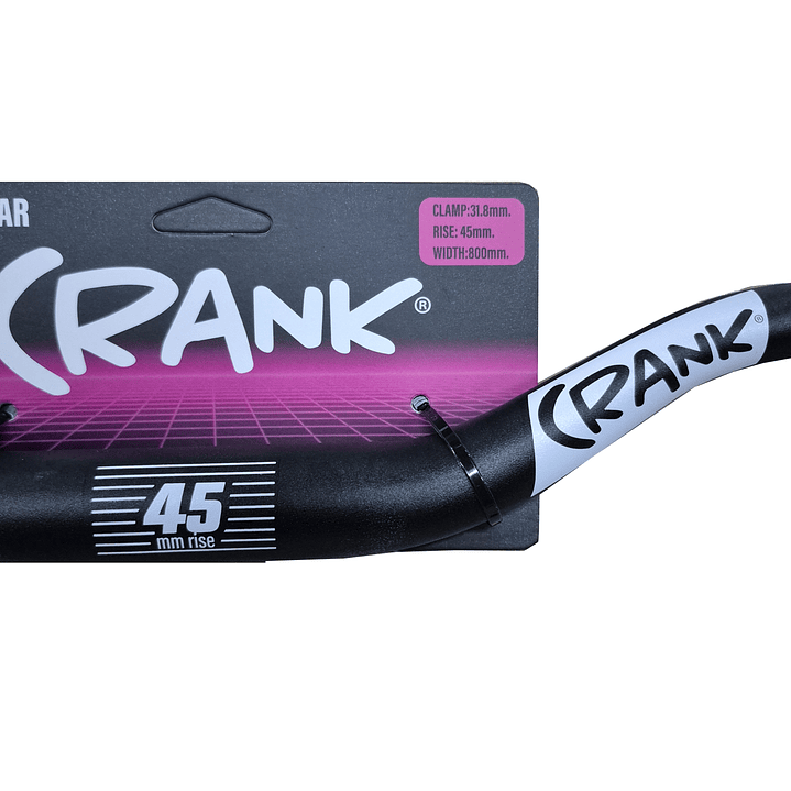 MANUBIO CRANK 800MM,45MM RISE NEGRO LOGO BLANCO 3