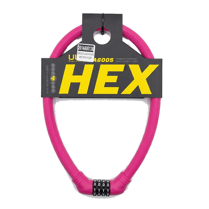 CANDADO C/CLAVE HEXAGON A600S 18x70cm FUCCIA 1
