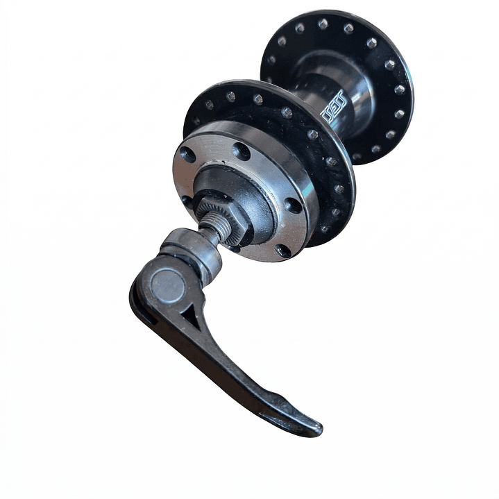 Maza delantera disco CRANK Aluminio 36H Negra C/N Bloqueo, 2