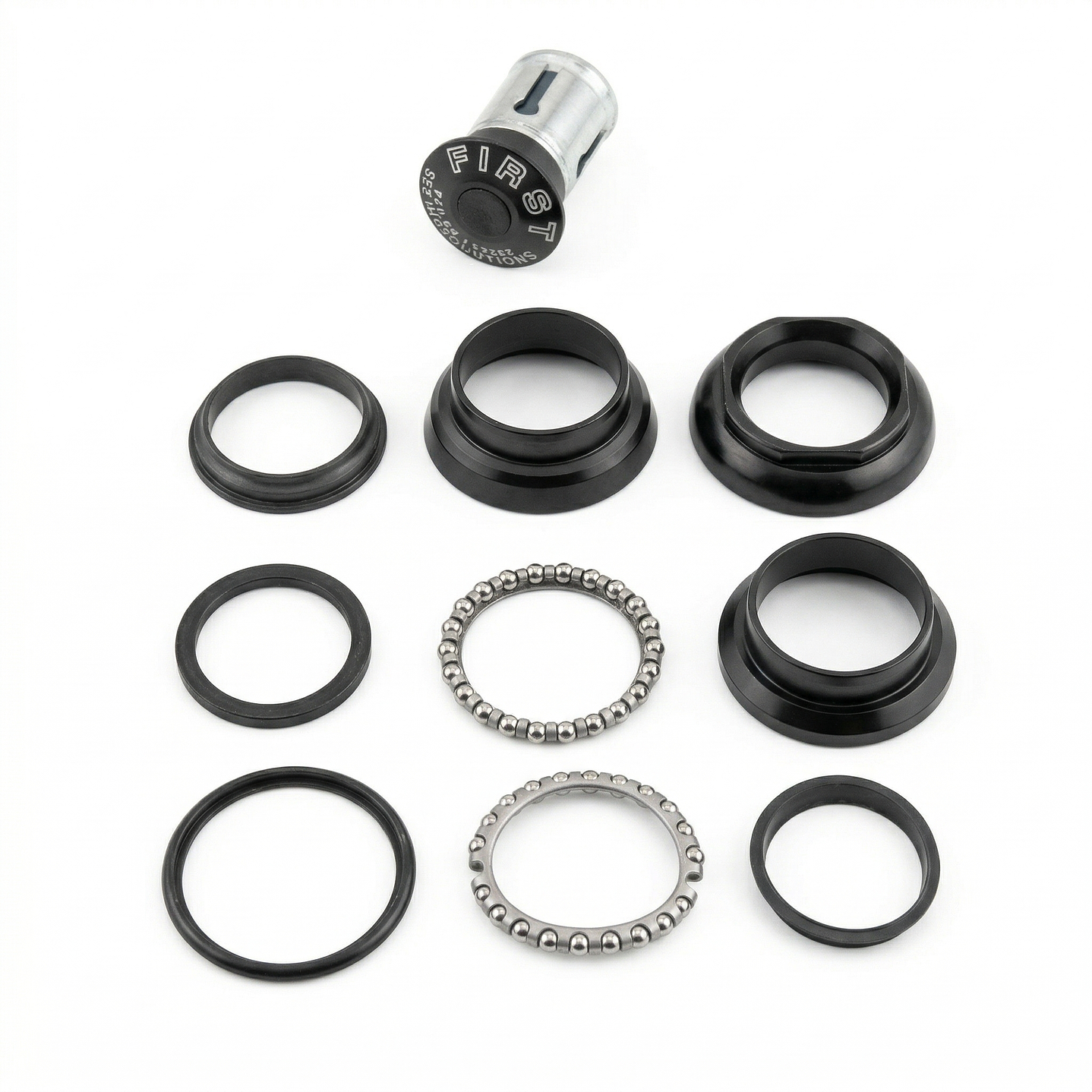 Juego Direccion First Acero Ahead C/N Araña Negro Bolsa