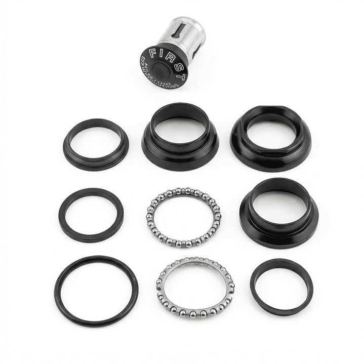 Juego Direccion First Acero Ahead C/N Araña Negro Bolsa