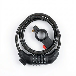 CANDADO CON CLAVE BIANCHI CABLE ACERADO, 5 DIGITOS, CON SOPORTE