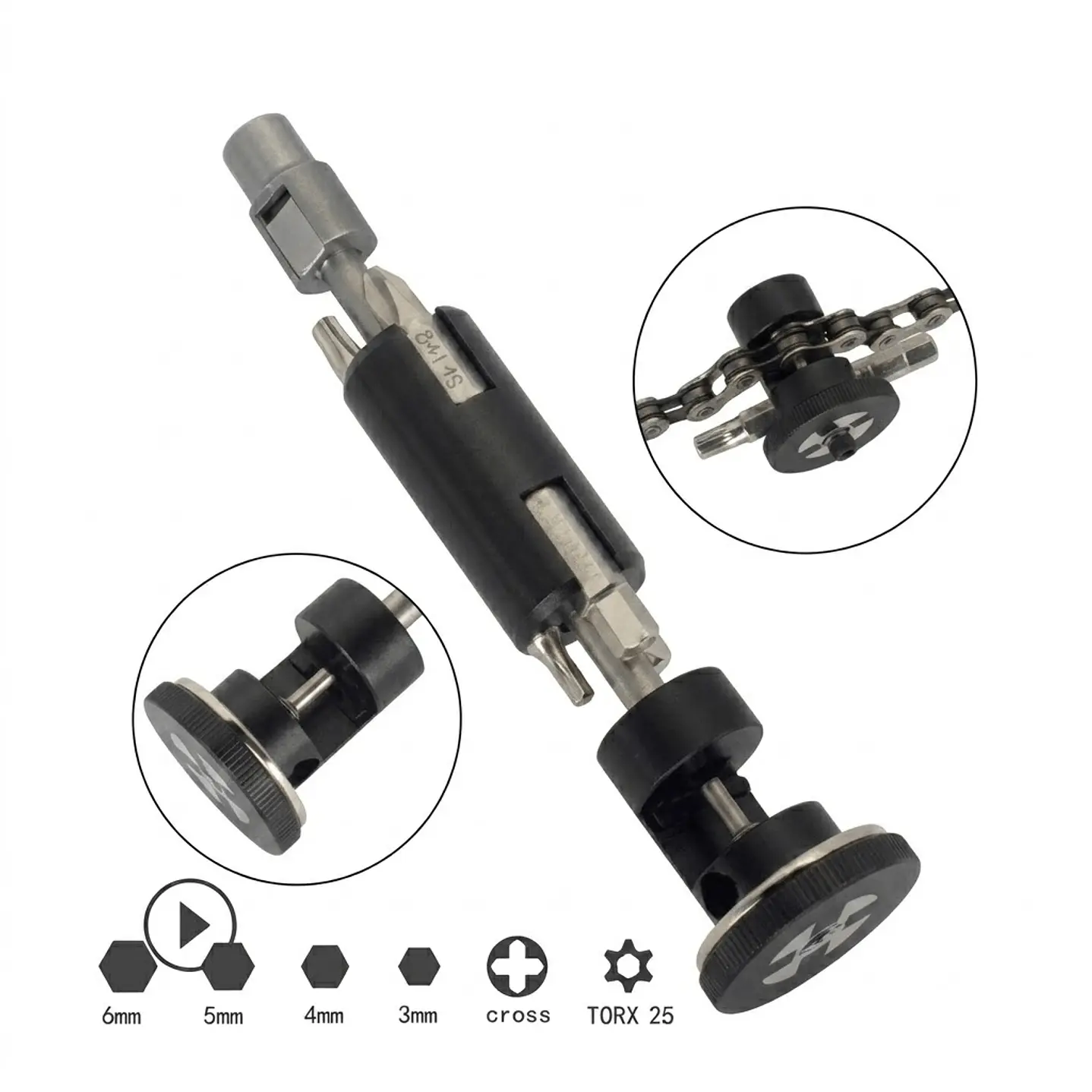 KIT DE HERRAMIENTAS (INSERTO EN MOTOR) negro C/ corta cadena