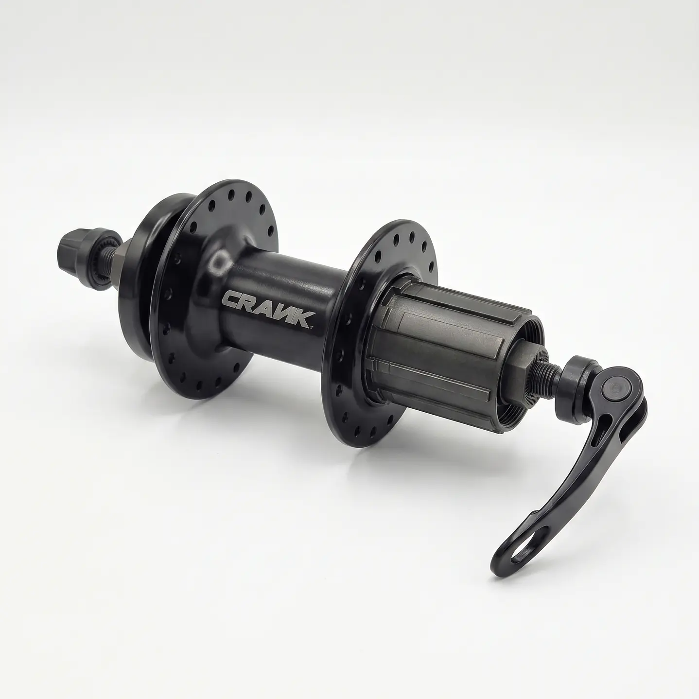 MAZA SELLADA TRASERA DISCO CRANK ALUMINIO 36H NEGRA C/BLOQUEO CASSETTE 4