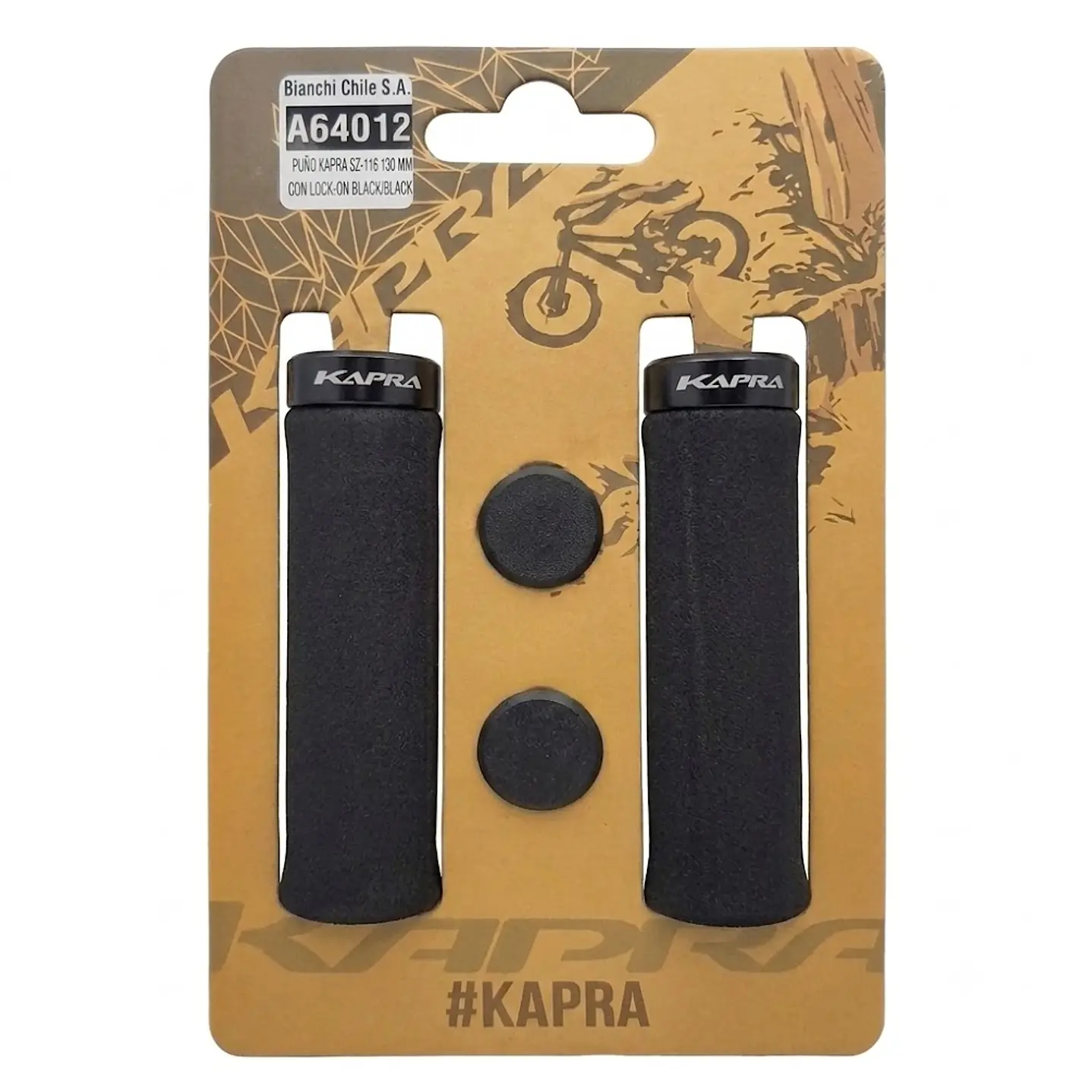 PUÑO KAPRA SZ-156 130MM CON LOCK-ON BLACK/BLACK