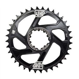 CORONA 36T WHIP NEGRO CON LOGO DISPLAY 6MM Offset
