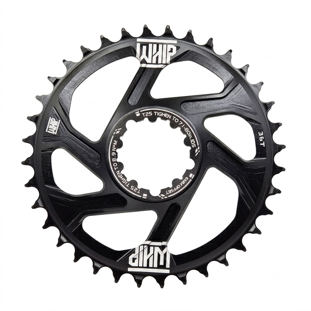 CORONA 36T WHIP NEGRO CON LOGO DISPLAY 6MM Offset