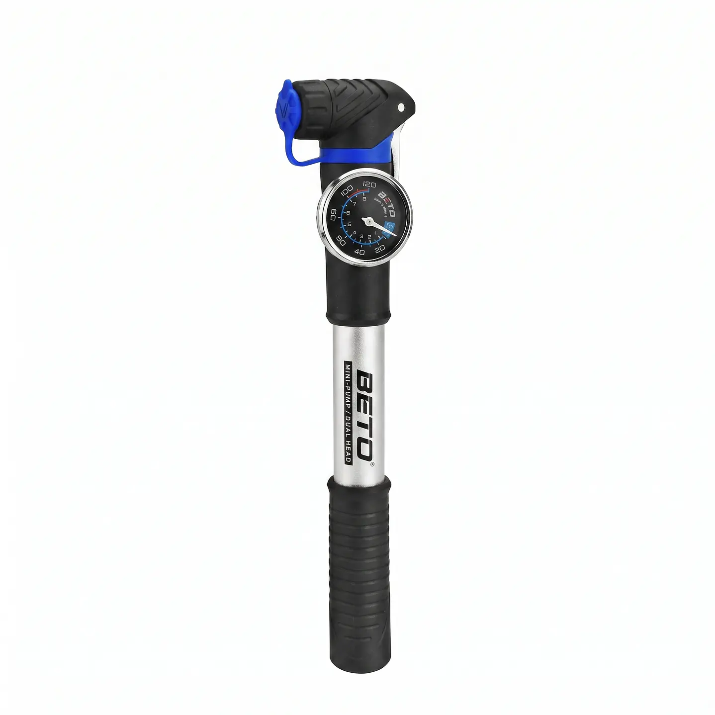 BOMBIN BETO CAH-033AG ALUMINIO 2 VIAS, MANOMETRO, 100 PSI INCLUYE SOPORTE  1