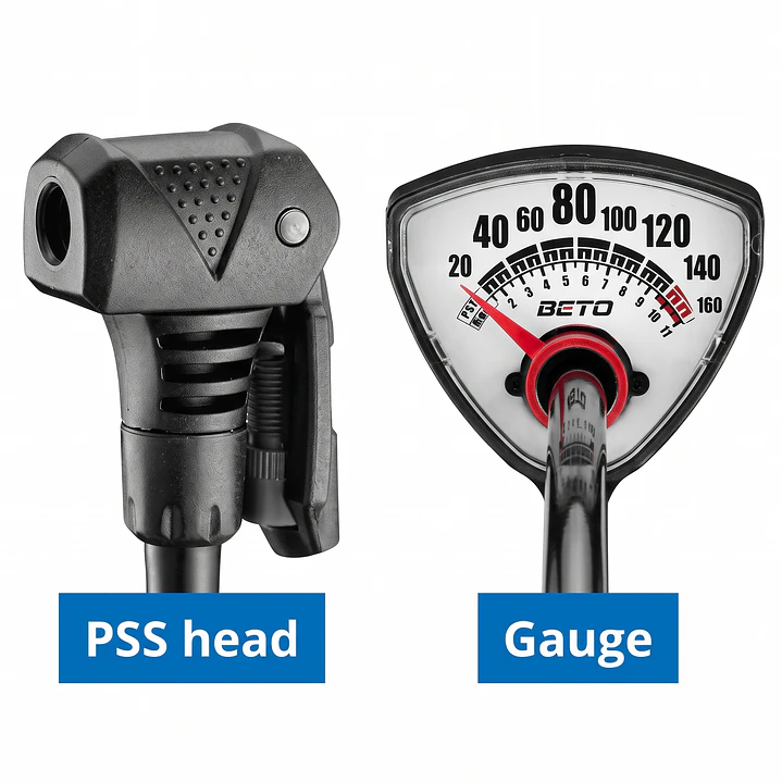 BOMBIN DE PIE BETO CFL-523P 160Psi C/MANOMETRO 2