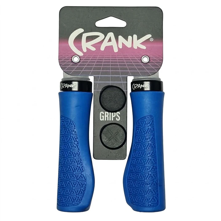 PUÑO CRANK ERGONOMICO LOCK ON  BLUE 130MM 1