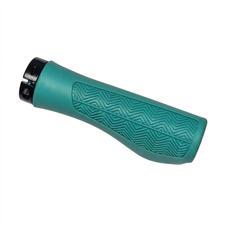 PUÑO CRANK ERGONOMICO LOCK ON  TURQUESA 130MM 3