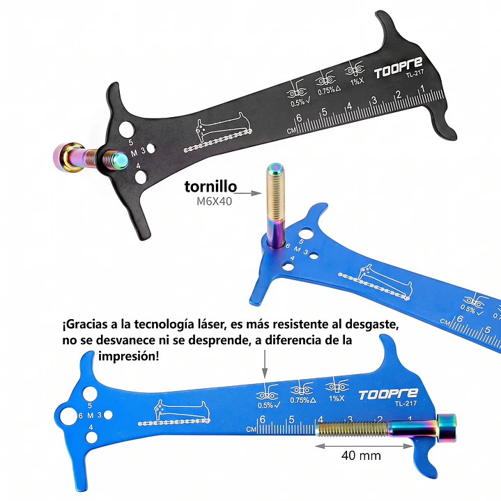 HERRAMIENTA MEDIDOR DE DESGASTE DE CADENA TOOPRE 2
