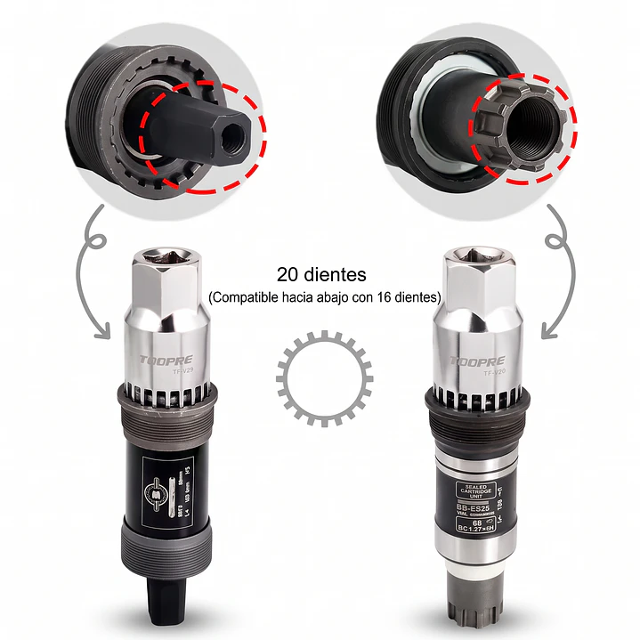 DADO EXTRACTOR DE MOTOR SELLADO 20 DIENTES TOOPRE 2