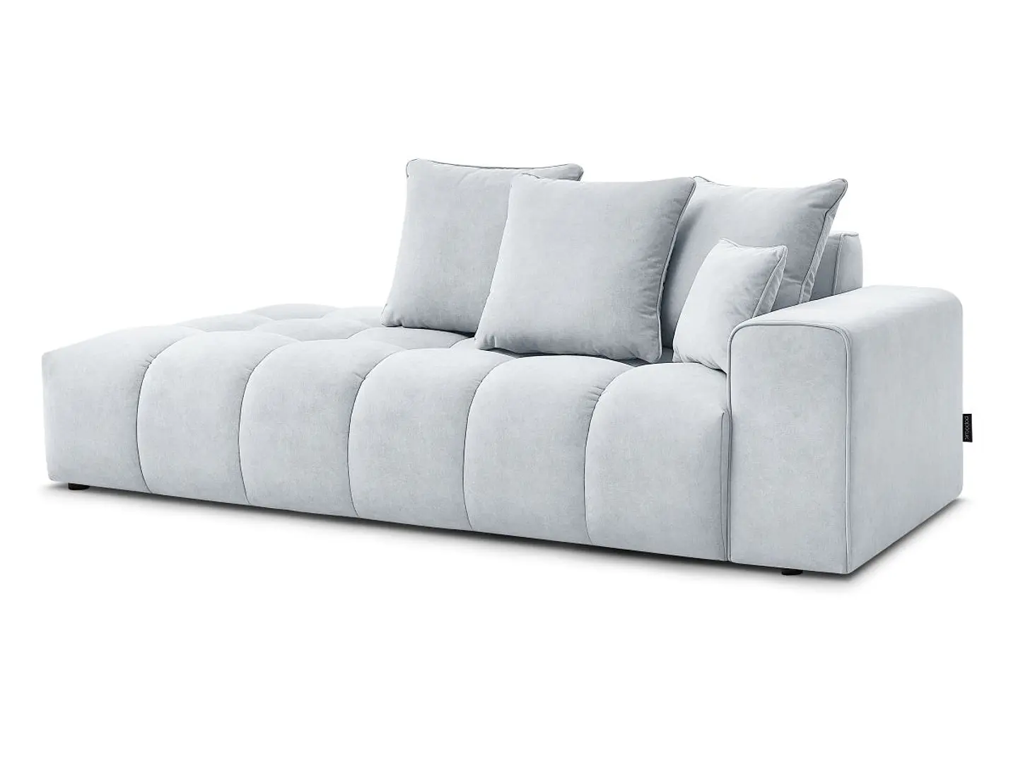 Sofá Lineal Chaise Nubes Premium - Gris Claro 3