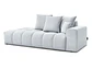 Sofá Lineal Chaise Nubes Premium - Gris Claro - Miniatura 3