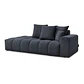 Sofá Lineal Chaise Nubes Premium - Negro - Miniatura 1