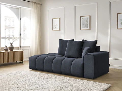 Sofá Lineal Chaise Nubes Premium - Negro