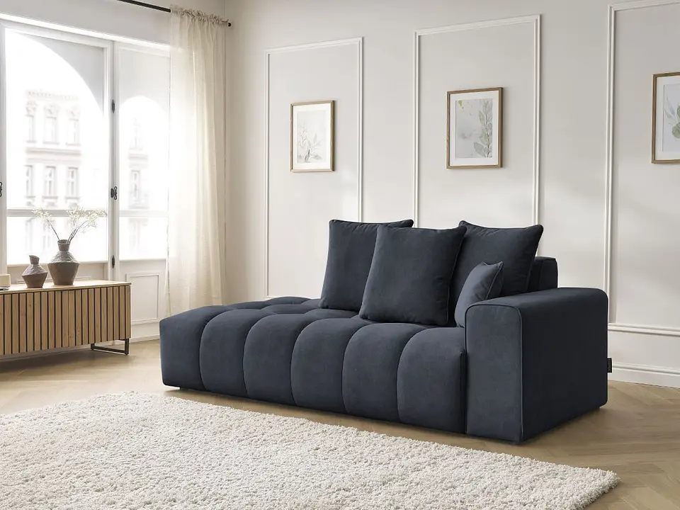 Sofá Lineal Chaise Nubes Premium - Negro 2