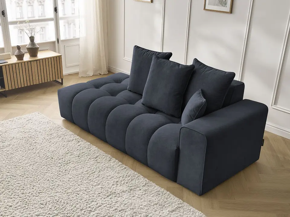Sofá Lineal Chaise Nubes Premium - Negro 8