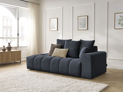 Sofá Lineal Chaise Nubes Premium - Gris Oscuro