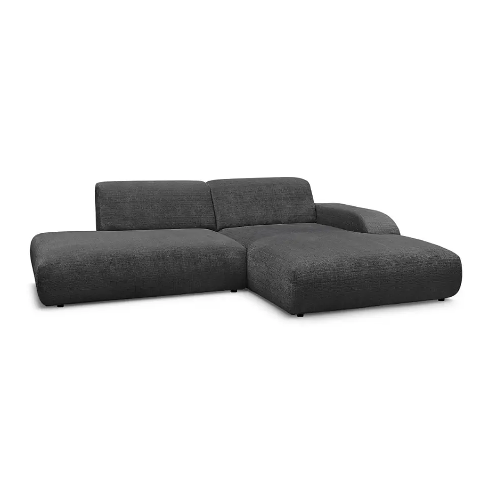 Sofa Seccional Chaise Barcelona Moderno Premium -Negro 1