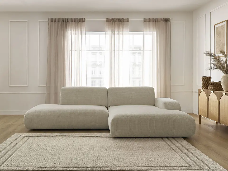 Sofa Seccional Chaise Barcelona Moderno Premium - Crudo 3