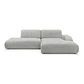 Sofa Seccional Chaise Barcelona Moderno Premium - Gris Claro - Miniatura 1