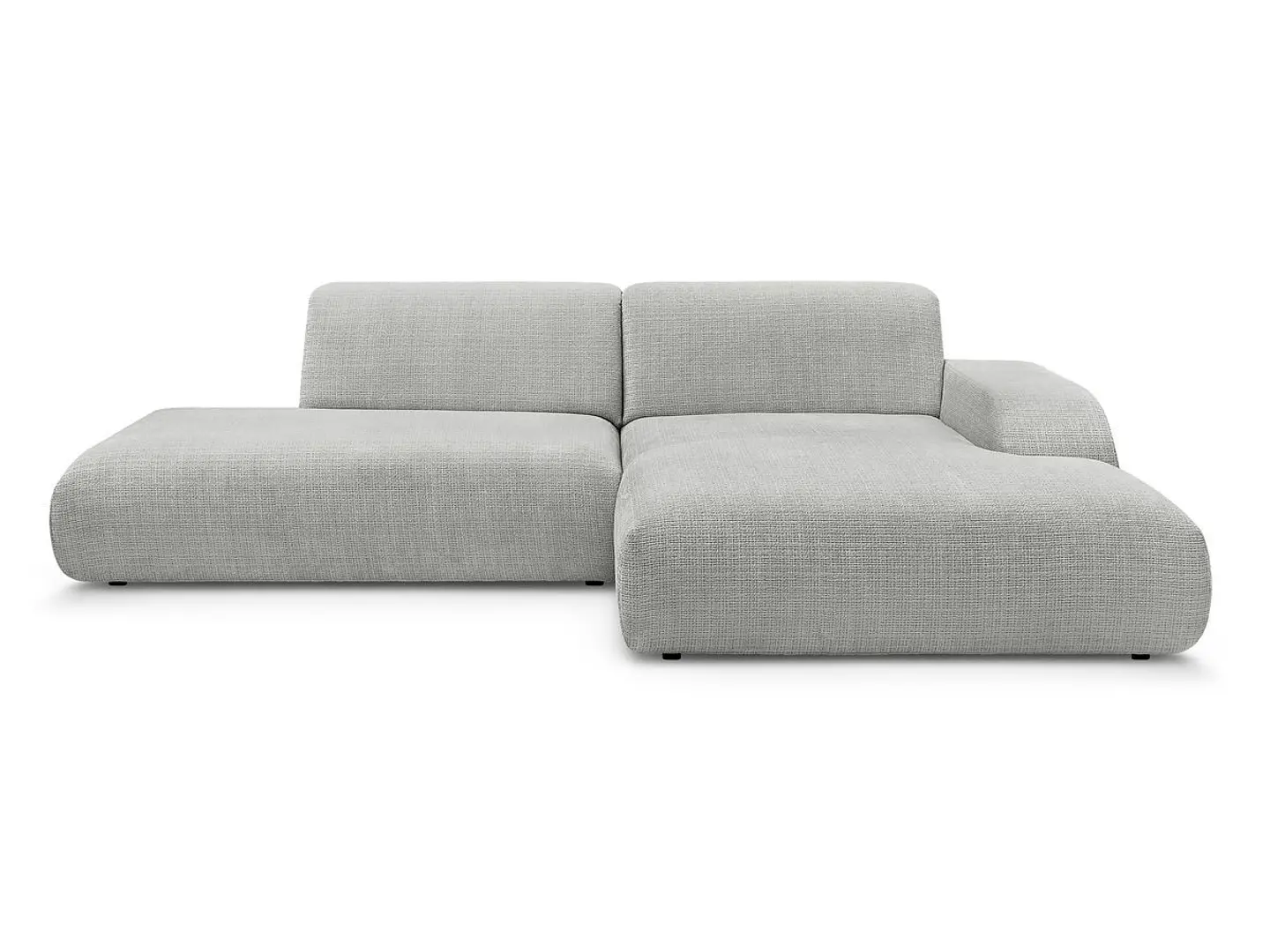 Sofa Seccional Chaise Barcelona Moderno Premium - Gris Claro 3