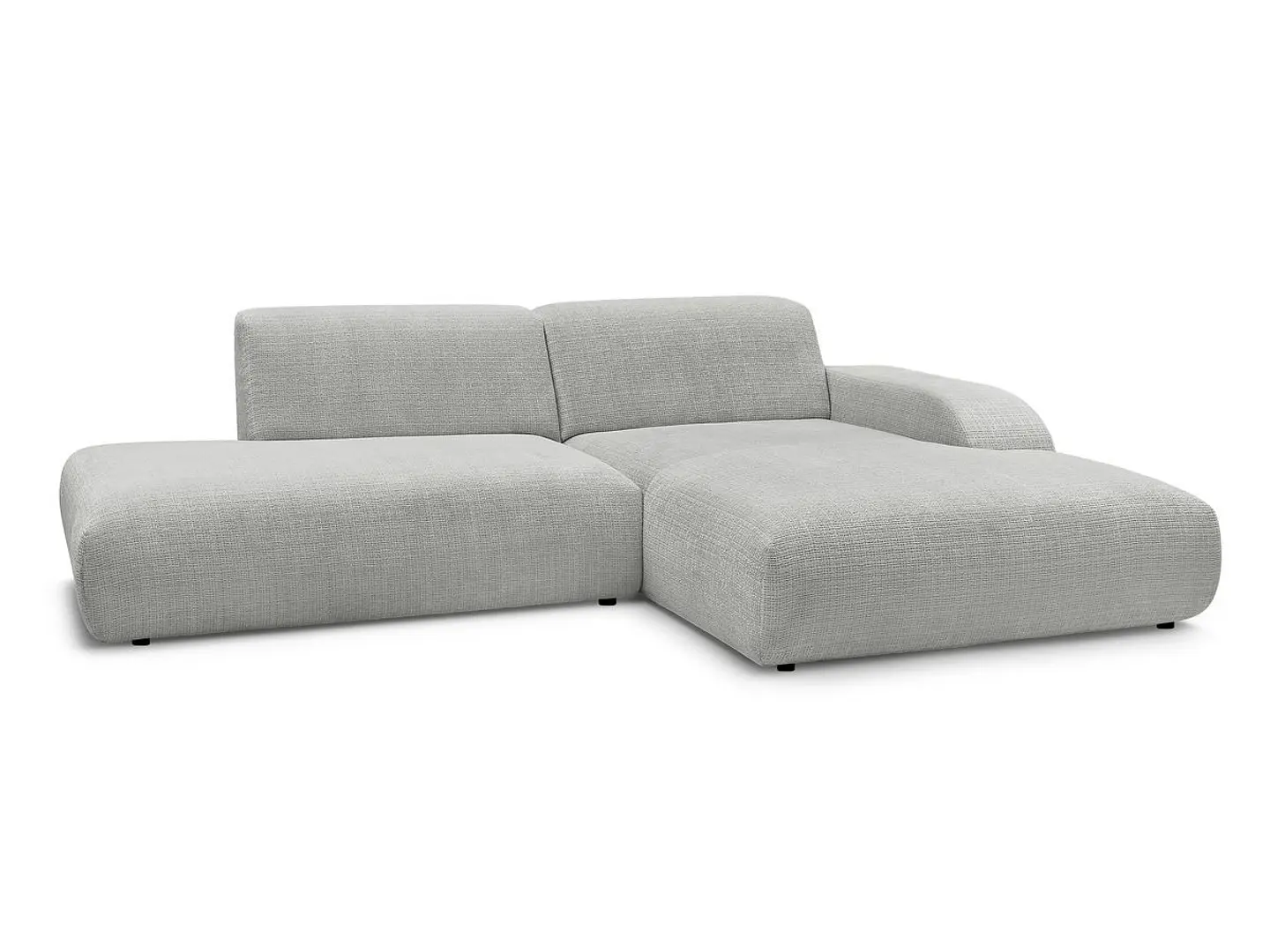 Sofa Seccional Chaise Barcelona Moderno Premium - Gris Claro 4