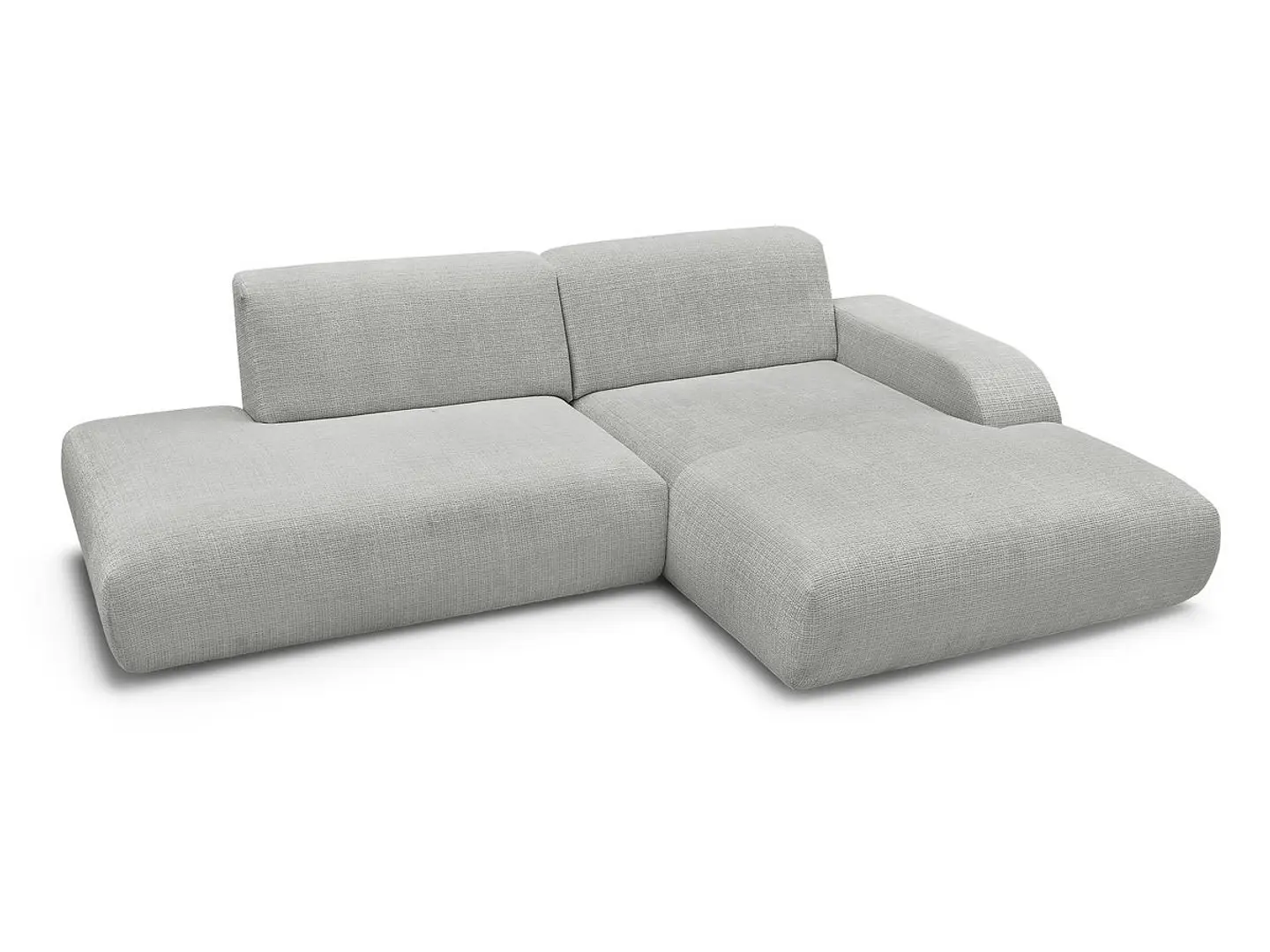 Sofa Seccional Chaise Barcelona Moderno Premium - Gris Claro 5