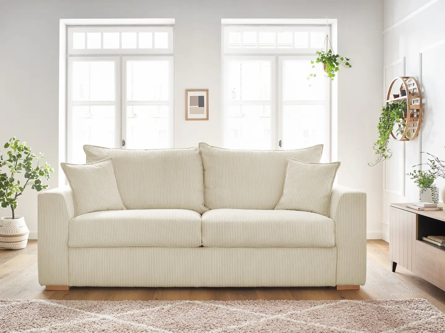 Sofá Lineal De 3C Modelo Marcella Tapiz Cotele Moderno y Premium 4